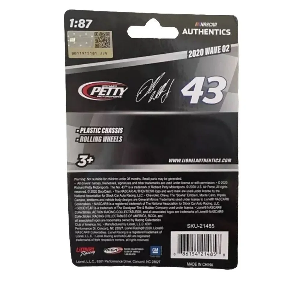 Darrell Wallace Jr Bubba Racecar Diecast 43 Nascar Authentics 2020 Wave 02‎ 1:87